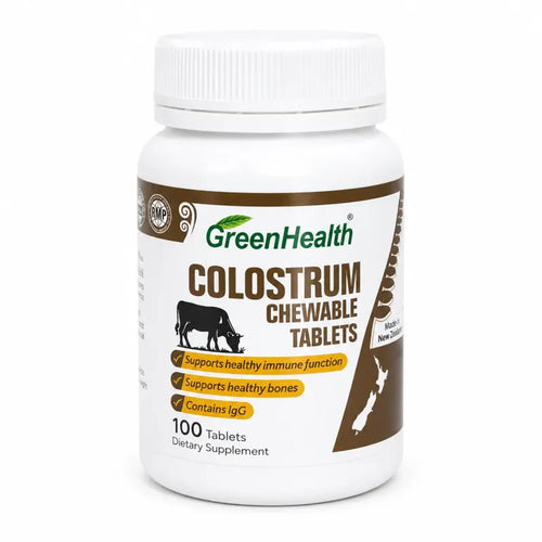 Colostrum 100 Chewable Tablets – bottle front view