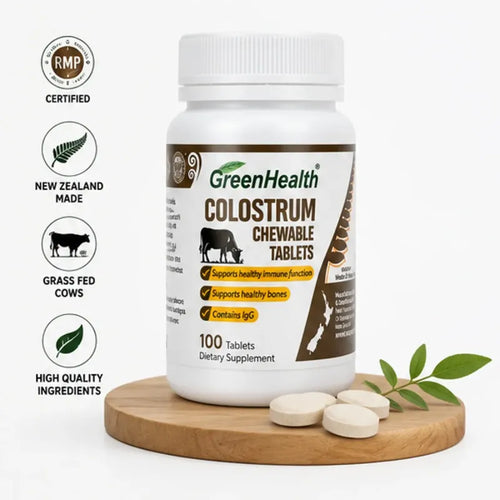 Colostrum 100 Chewable Tablets – product packaging and label detail