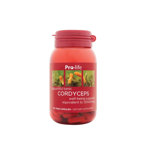 Cordyceps 12000mg 45 Vege Capsules – bottle front view