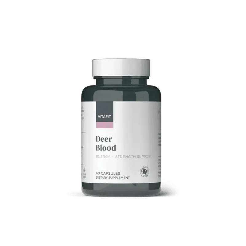 Deer Blood 60 Capsules – bottle front view